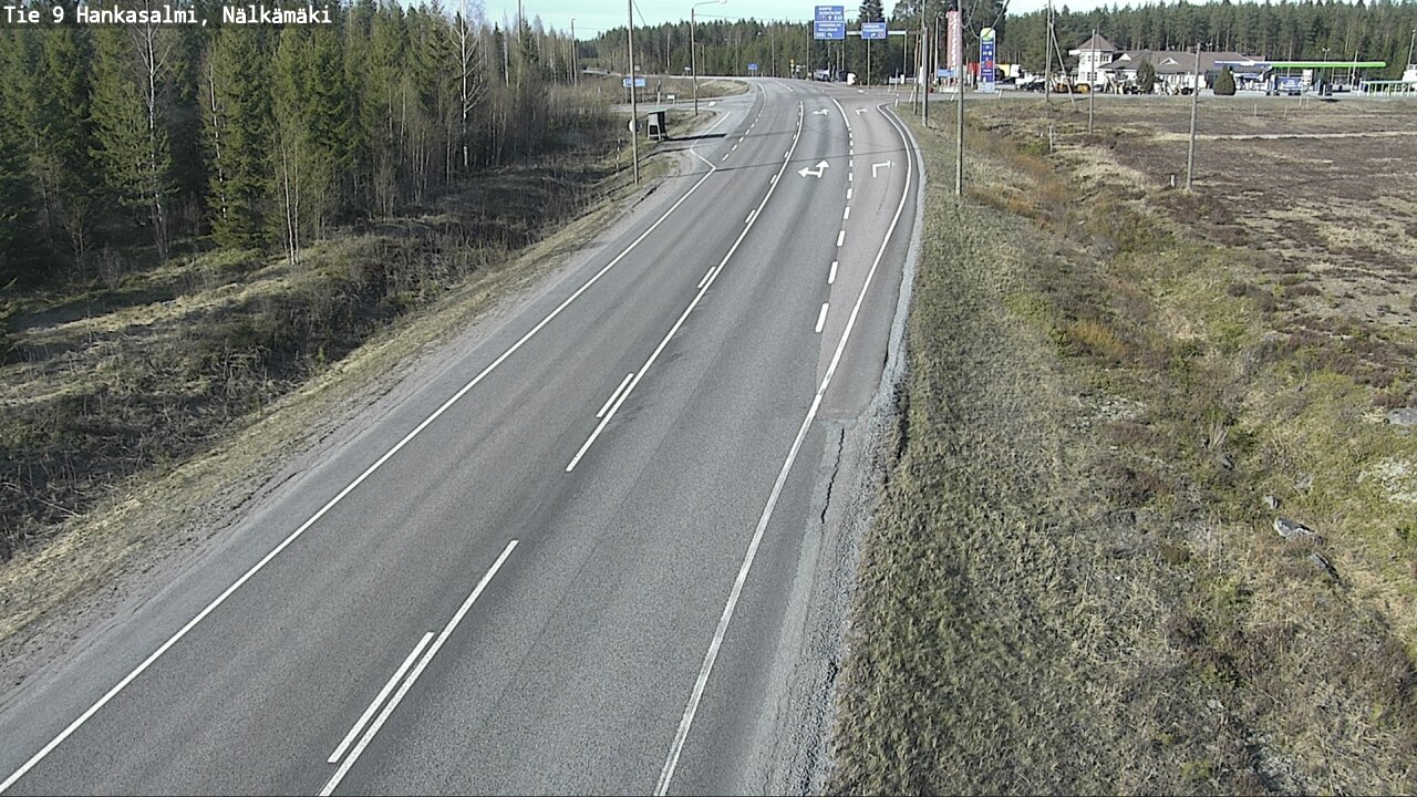 Weather Camera Image Väg 9 Hankasalmi, Nälkämäki, Hankasalmi, Keski-Suomi