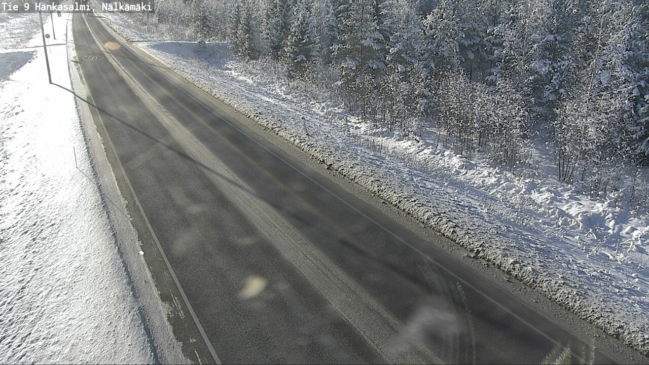 Weather Camera Image Väg 9 Hankasalmi, Nälkämäki, Hankasalmi, Keski-Suomi