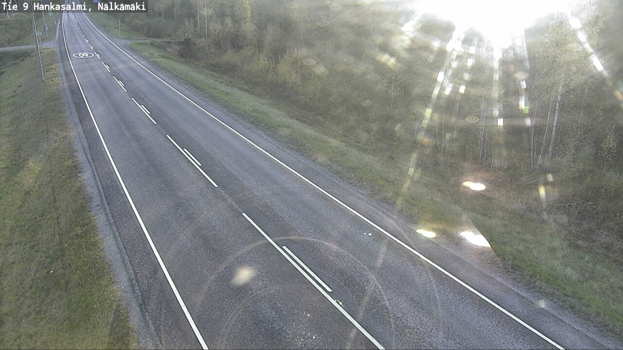 Weather Camera Image Väg 9 Hankasalmi, Nälkämäki, Hankasalmi, Keski-Suomi