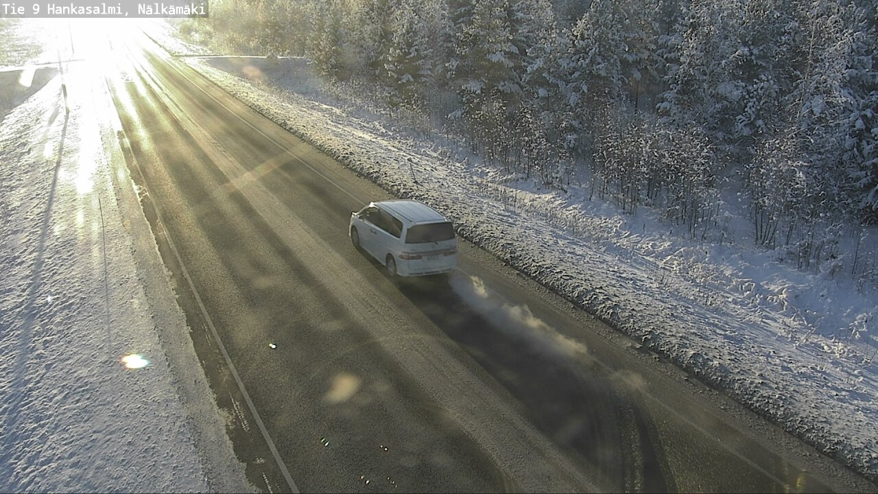 Weather Camera Image Väg 9 Hankasalmi, Nälkämäki, Hankasalmi, Keski-Suomi