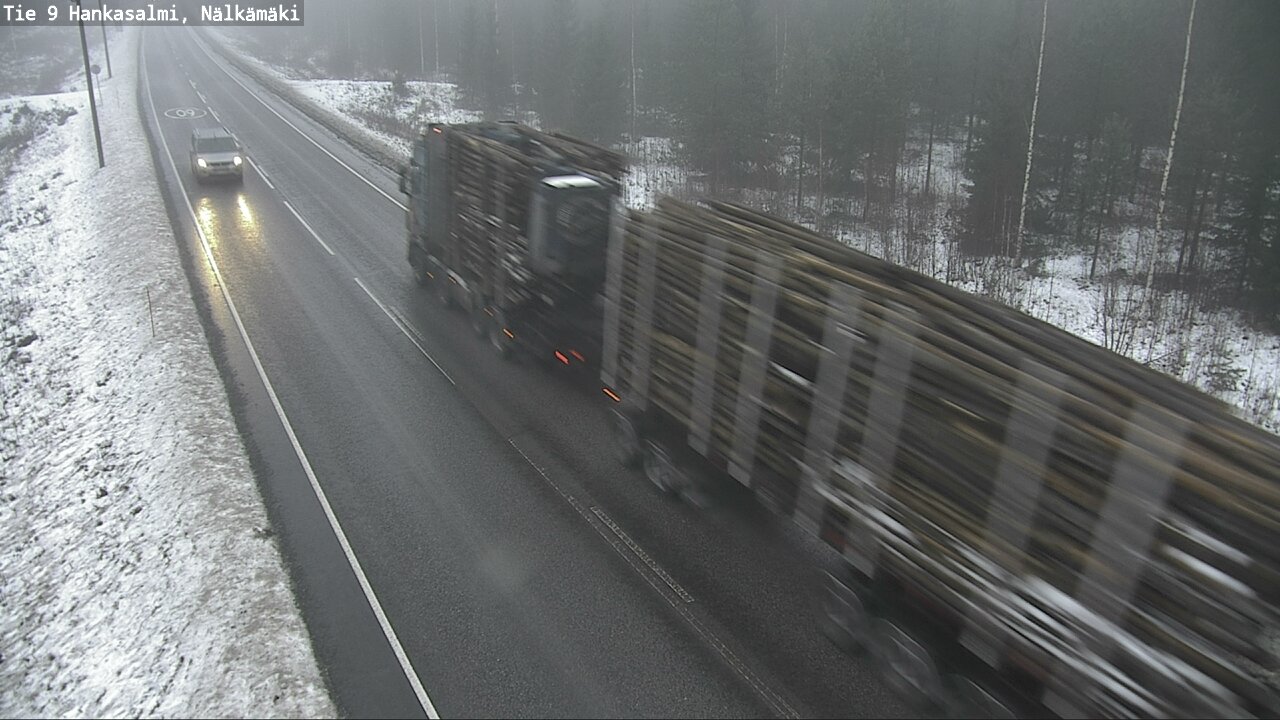 Weather Camera Image Väg 9 Hankasalmi, Nälkämäki, Hankasalmi, Keski-Suomi