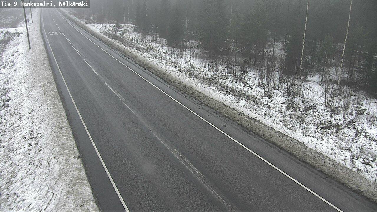 Weather Camera Image Väg 9 Hankasalmi, Nälkämäki, Hankasalmi, Keski-Suomi