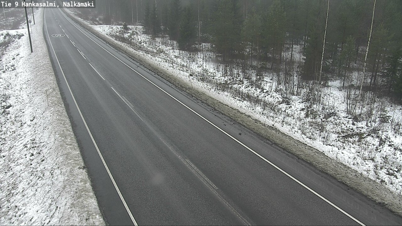 Weather Camera Image Väg 9 Hankasalmi, Nälkämäki, Hankasalmi, Keski-Suomi