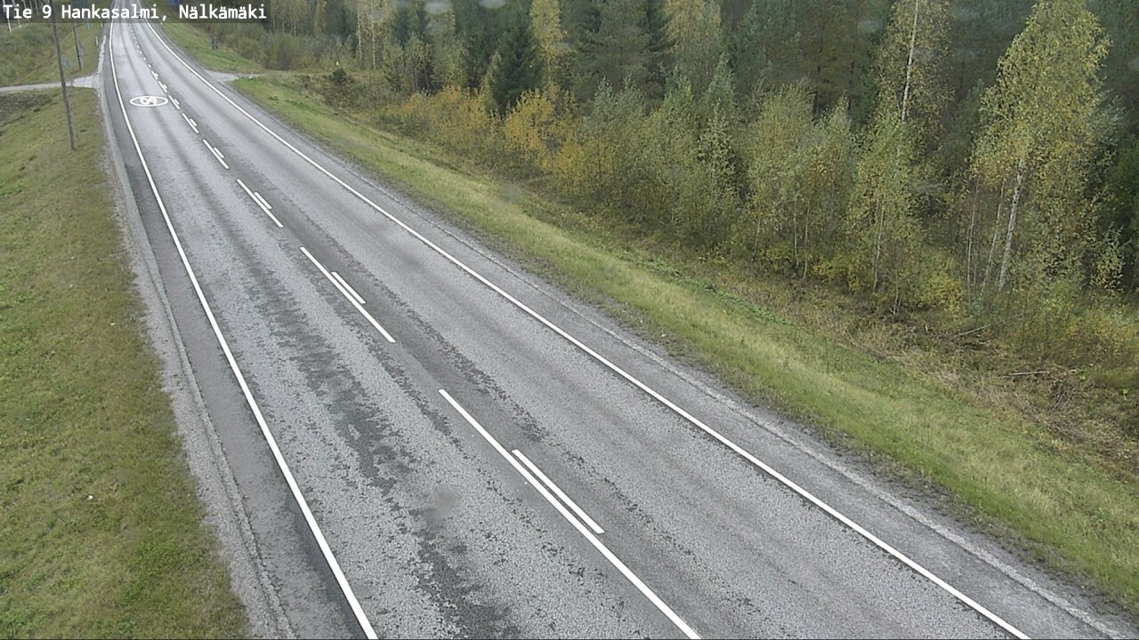 Weather Camera Image Väg 9 Hankasalmi, Nälkämäki, Hankasalmi, Keski-Suomi