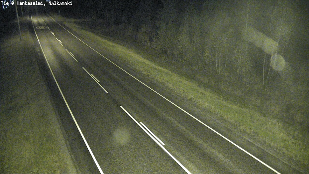 Weather Camera Image Väg 9 Hankasalmi, Nälkämäki, Hankasalmi, Keski-Suomi