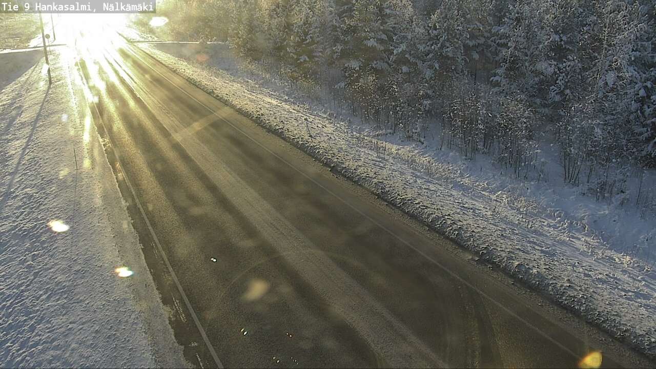 Weather Camera Image Väg 9 Hankasalmi, Nälkämäki, Hankasalmi, Keski-Suomi