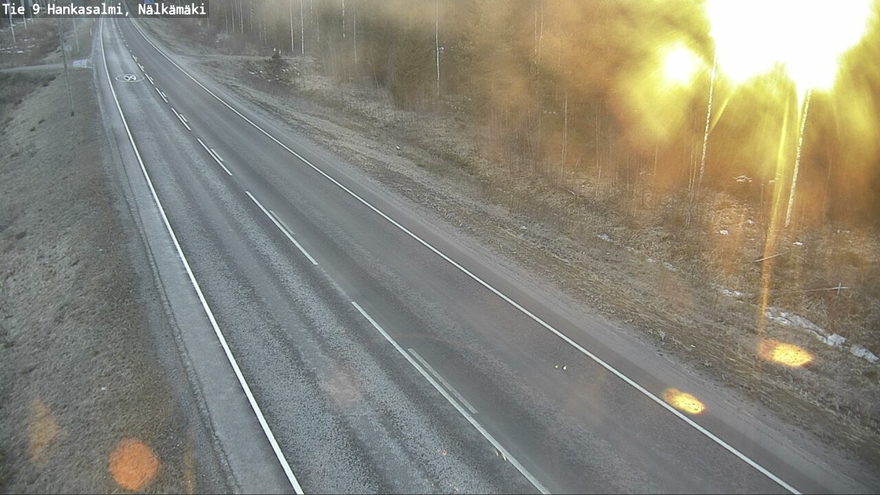 Weather Camera Image Väg 9 Hankasalmi, Nälkämäki, Hankasalmi, Keski-Suomi
