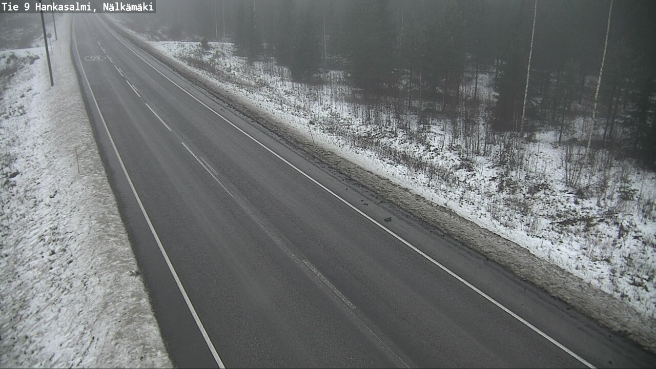 Weather Camera Image Väg 9 Hankasalmi, Nälkämäki, Hankasalmi, Keski-Suomi