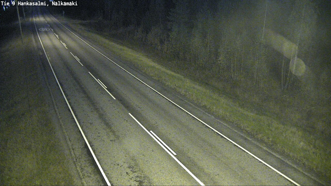 Weather Camera Image Väg 9 Hankasalmi, Nälkämäki, Hankasalmi, Keski-Suomi