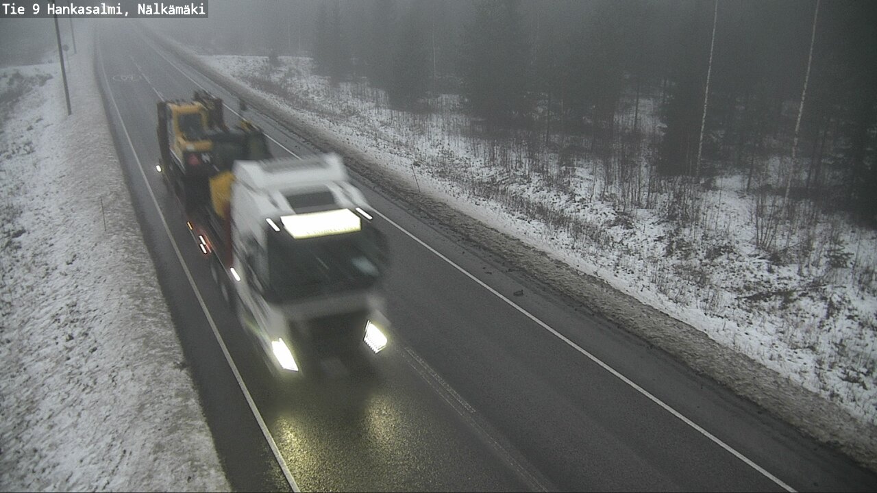 Weather Camera Image Väg 9 Hankasalmi, Nälkämäki, Hankasalmi, Keski-Suomi