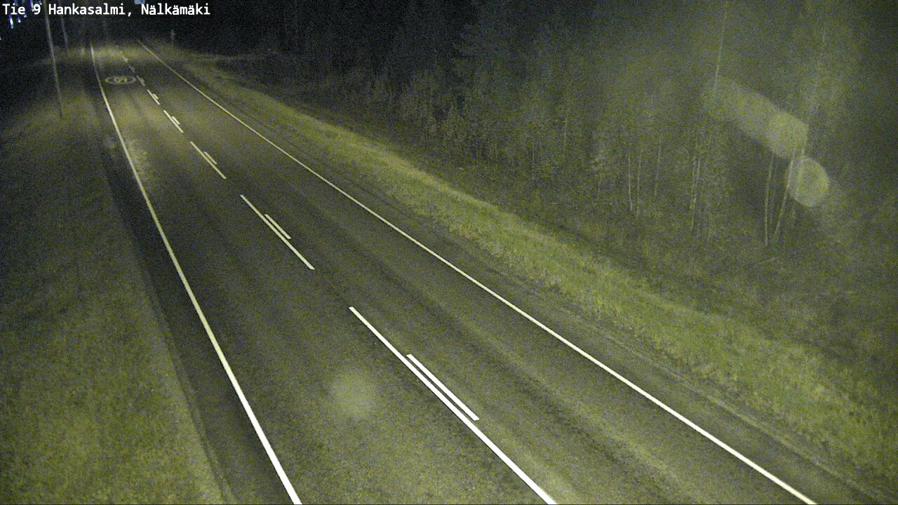 Weather Camera Image Väg 9 Hankasalmi, Nälkämäki, Hankasalmi, Keski-Suomi