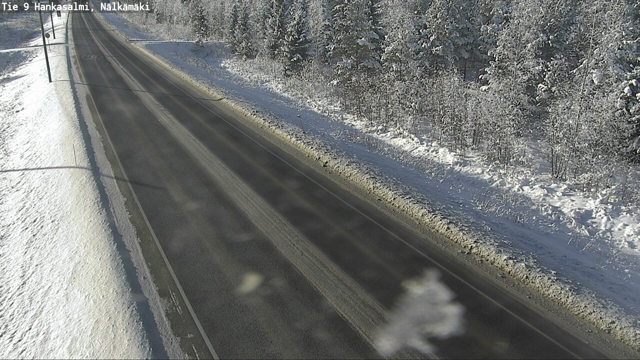 Weather Camera Image Väg 9 Hankasalmi, Nälkämäki, Hankasalmi, Keski-Suomi