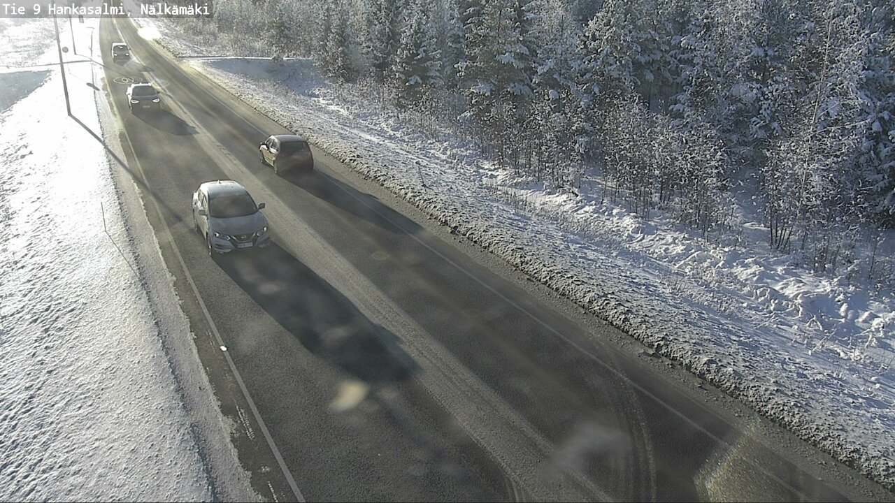 Weather Camera Image Väg 9 Hankasalmi, Nälkämäki, Hankasalmi, Keski-Suomi