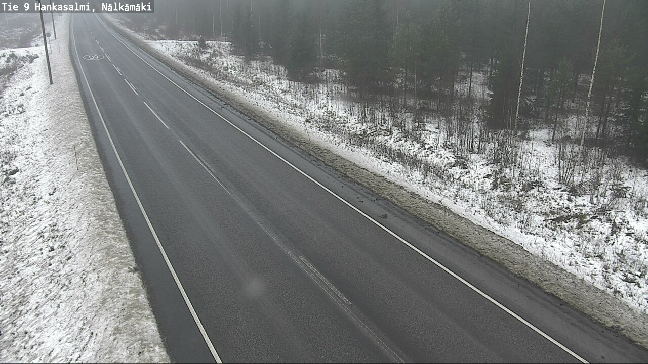 Weather Camera Image Väg 9 Hankasalmi, Nälkämäki, Hankasalmi, Keski-Suomi