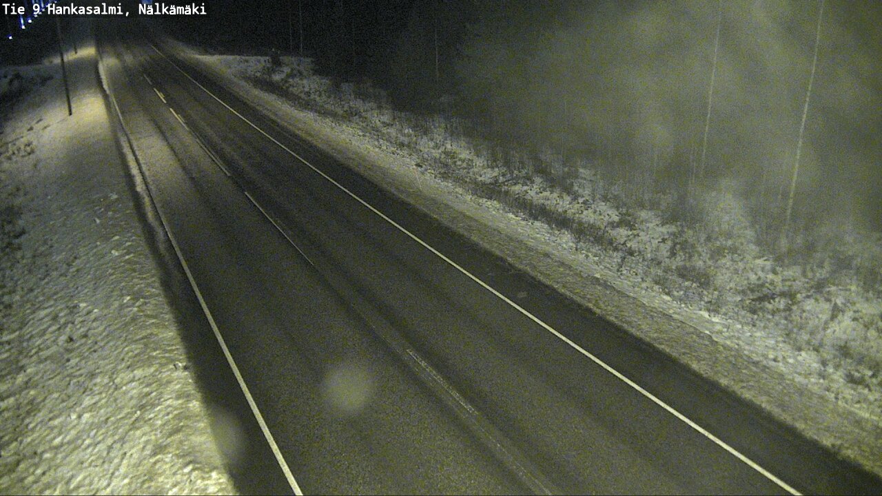 Weather Camera Image Väg 9 Hankasalmi, Nälkämäki, Hankasalmi, Keski-Suomi