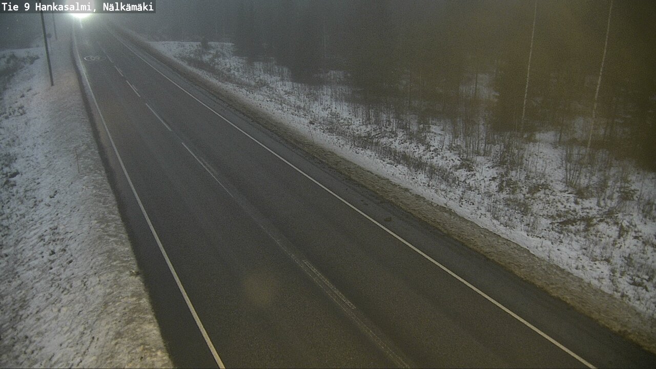Weather Camera Image Väg 9 Hankasalmi, Nälkämäki, Hankasalmi, Keski-Suomi