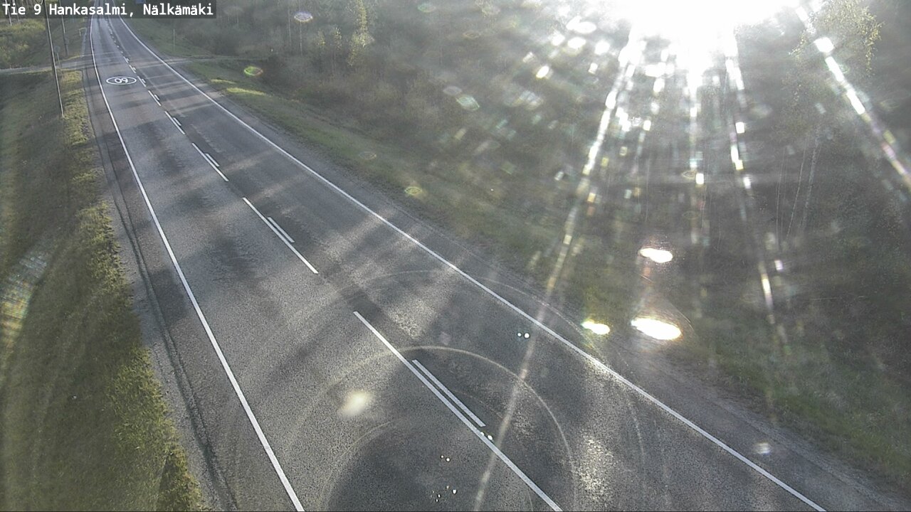 Weather Camera Image Väg 9 Hankasalmi, Nälkämäki, Hankasalmi, Keski-Suomi