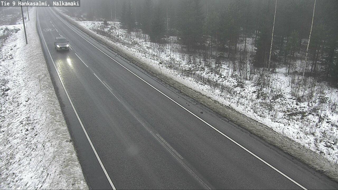Weather Camera Image Väg 9 Hankasalmi, Nälkämäki, Hankasalmi, Keski-Suomi