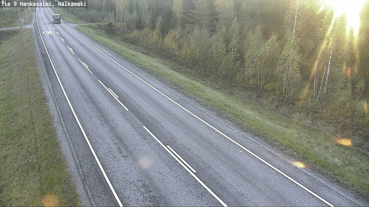Weather Camera Image Väg 9 Hankasalmi, Nälkämäki, Hankasalmi, Keski-Suomi