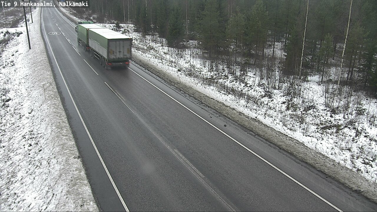 Weather Camera Image Väg 9 Hankasalmi, Nälkämäki, Hankasalmi, Keski-Suomi