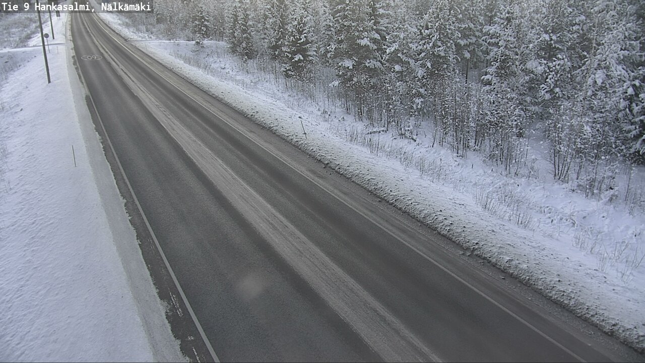 Weather Camera Image Väg 9 Hankasalmi, Nälkämäki, Hankasalmi, Keski-Suomi