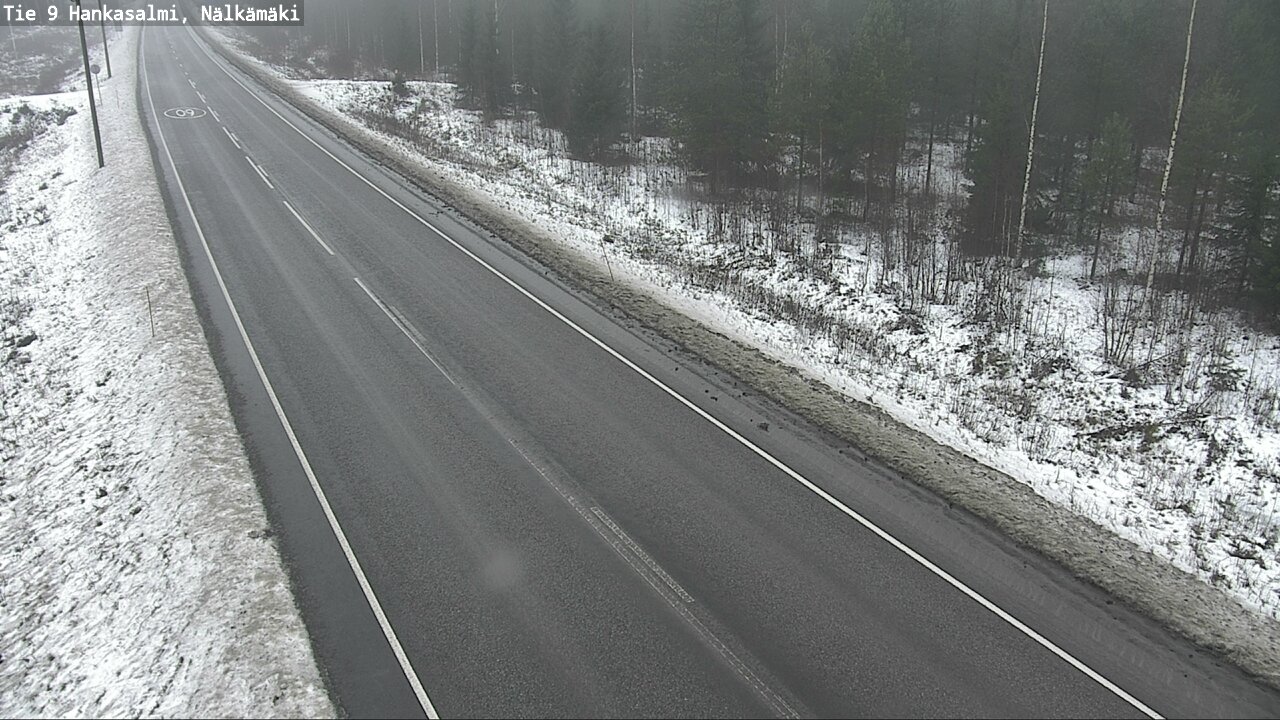 Weather Camera Image Väg 9 Hankasalmi, Nälkämäki, Hankasalmi, Keski-Suomi