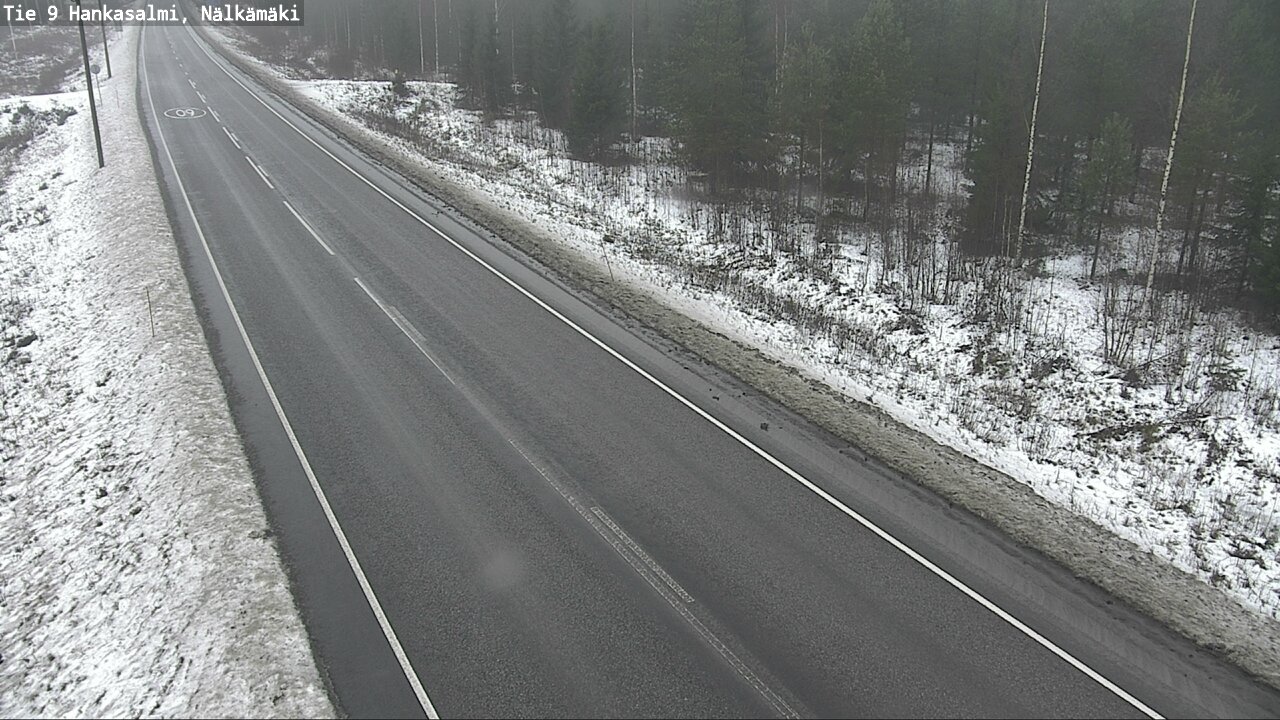 Weather Camera Image Väg 9 Hankasalmi, Nälkämäki, Hankasalmi, Keski-Suomi