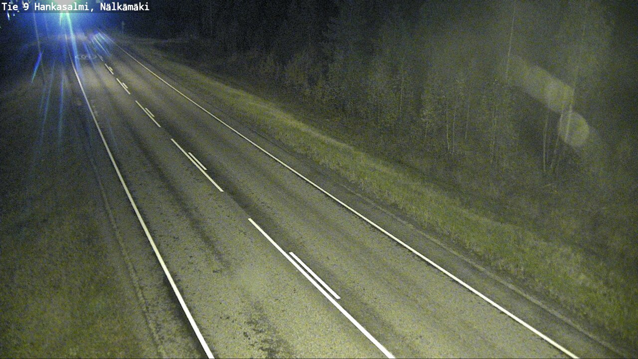 Weather Camera Image Väg 9 Hankasalmi, Nälkämäki, Hankasalmi, Keski-Suomi