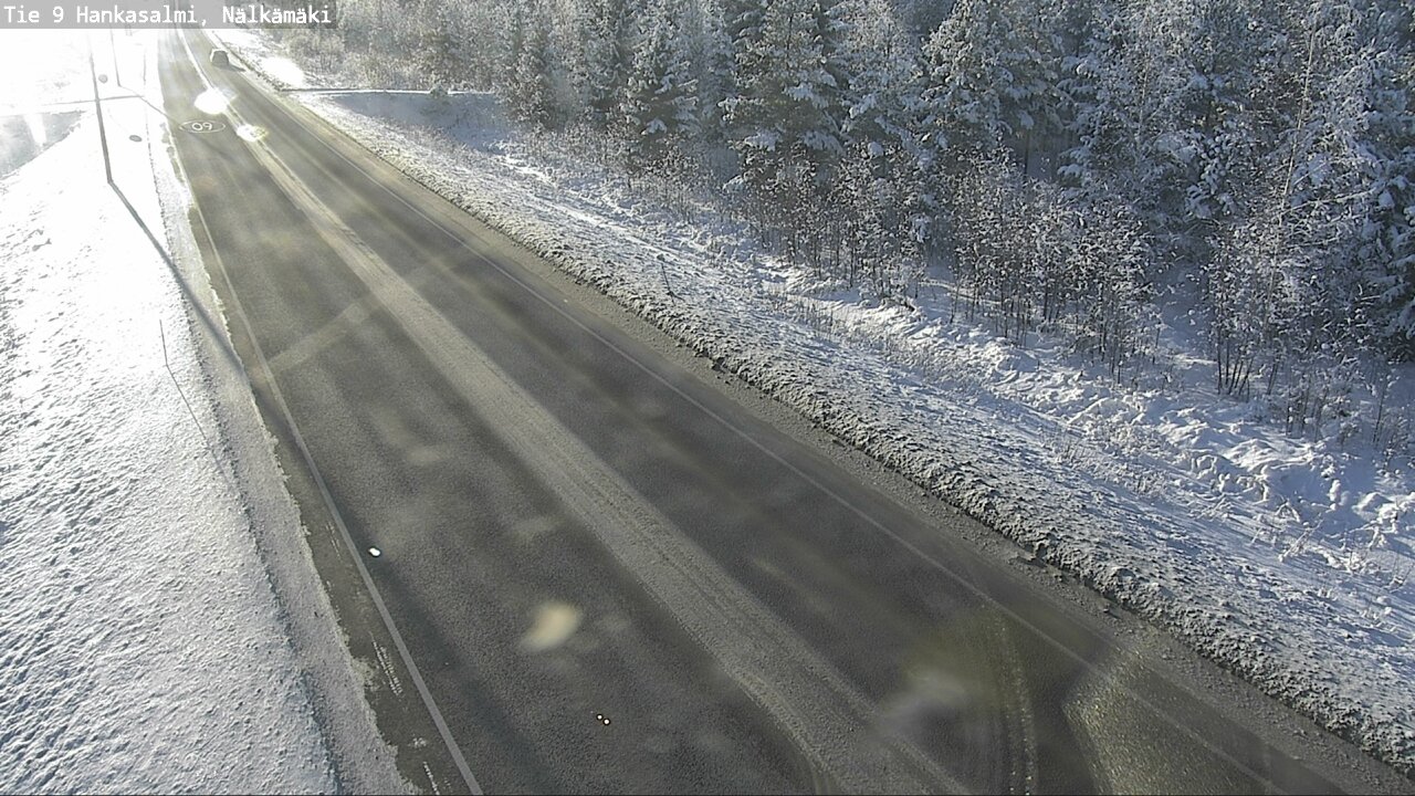 Weather Camera Image Väg 9 Hankasalmi, Nälkämäki, Hankasalmi, Keski-Suomi