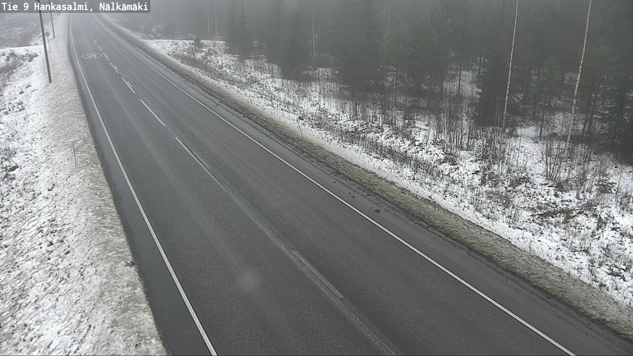 Weather Camera Image Väg 9 Hankasalmi, Nälkämäki, Hankasalmi, Keski-Suomi