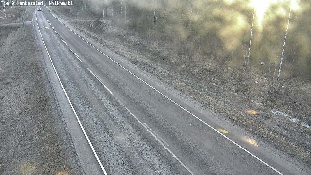 Weather Camera Image Väg 9 Hankasalmi, Nälkämäki, Hankasalmi, Keski-Suomi