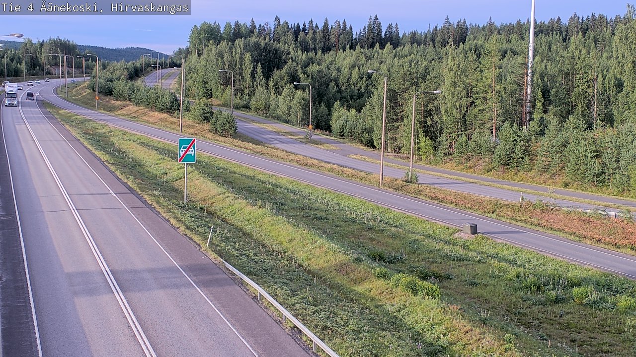 Weather Camera Image Road 4 Äänekoski, Hirvaskangas, Äänekoski, Keski-Suomi