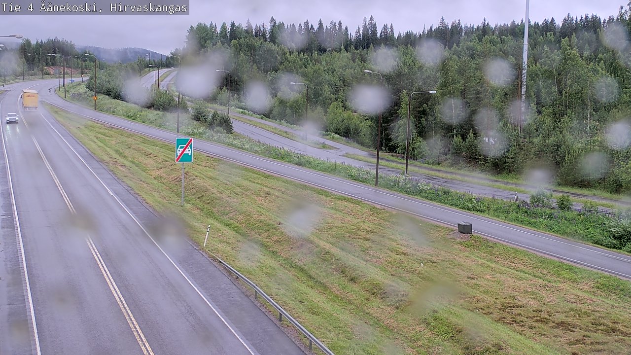 Weather Camera Image Väg 4 Äänekoski, Hirvaskangas, Äänekoski, Keski-Suomi