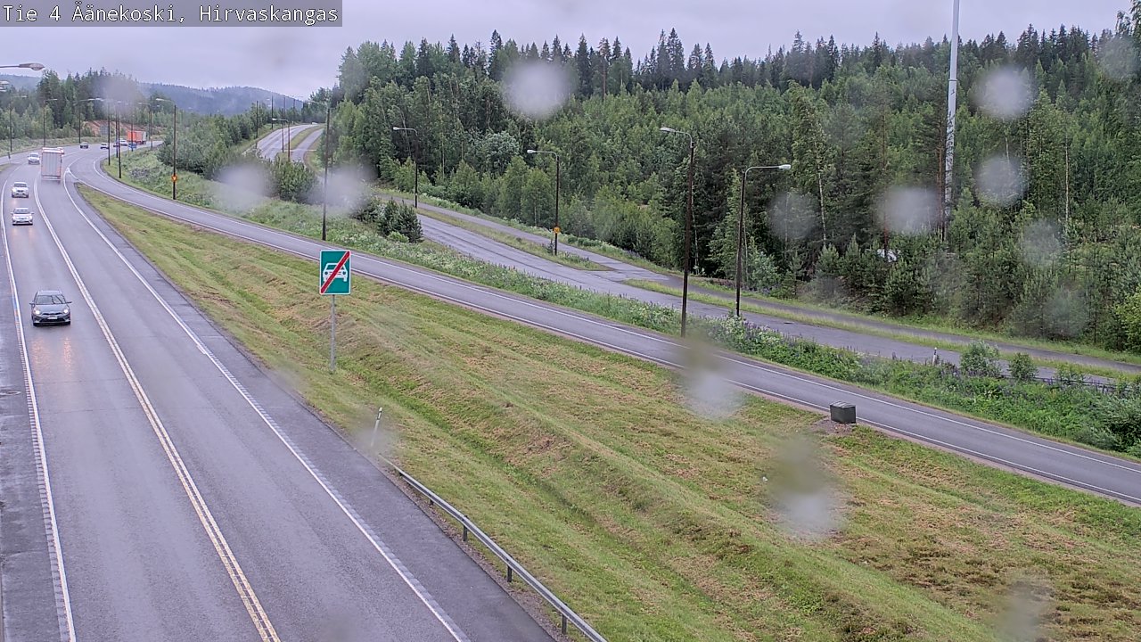 Weather Camera Image Väg 4 Äänekoski, Hirvaskangas, Äänekoski, Keski-Suomi