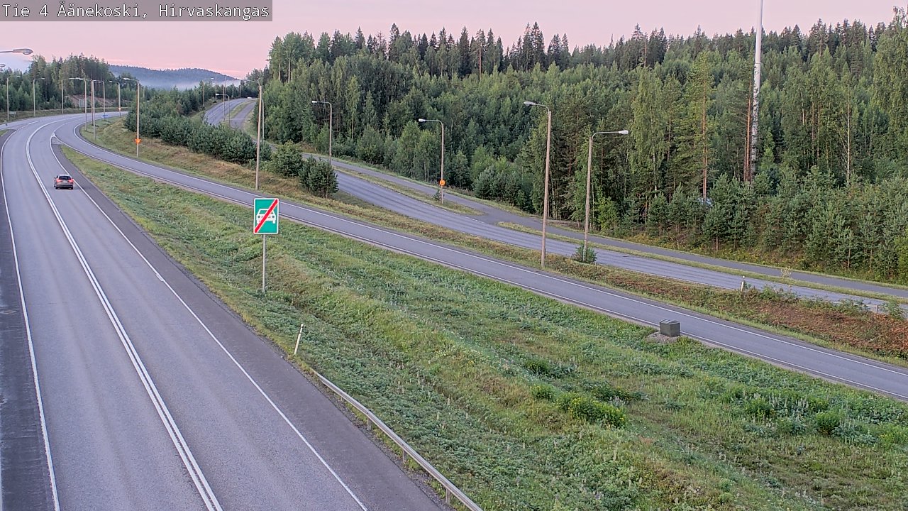 Weather Camera Image Road 4 Äänekoski, Hirvaskangas, Äänekoski, Keski-Suomi