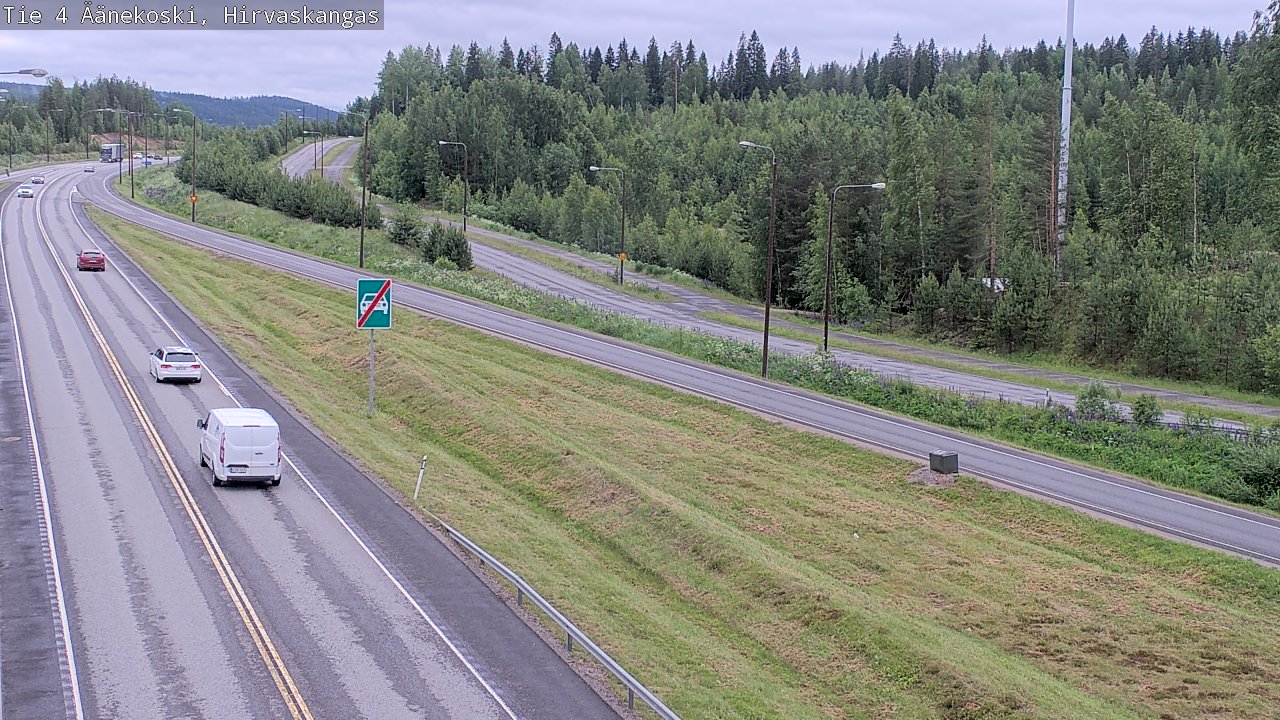 Weather Camera Image Road 4 Äänekoski, Hirvaskangas, Äänekoski, Keski-Suomi