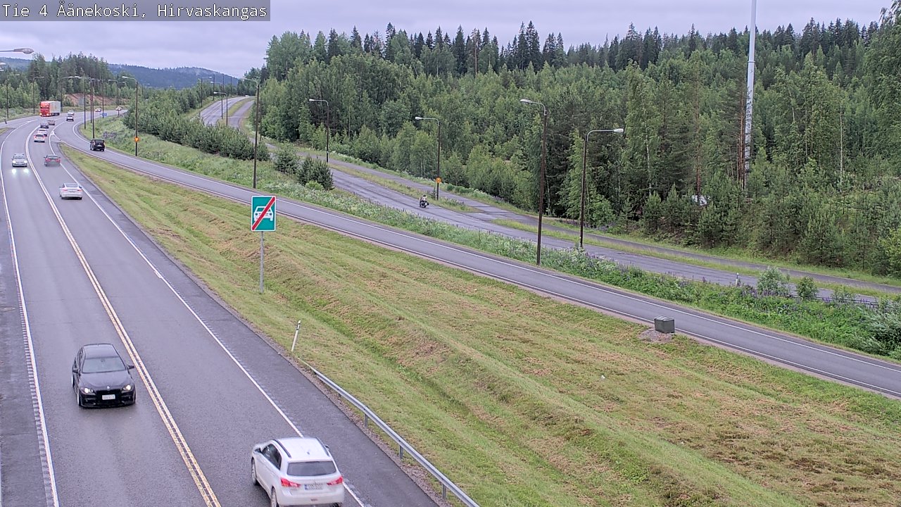 Weather Camera Image Väg 4 Äänekoski, Hirvaskangas, Äänekoski, Keski-Suomi