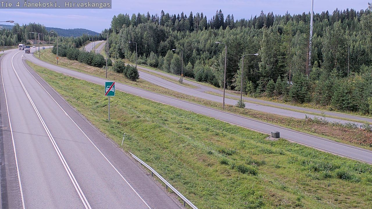 Weather Camera Image Väg 4 Äänekoski, Hirvaskangas, Äänekoski, Keski-Suomi