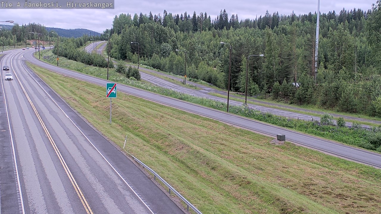 Weather Camera Image Road 4 Äänekoski, Hirvaskangas, Äänekoski, Keski-Suomi