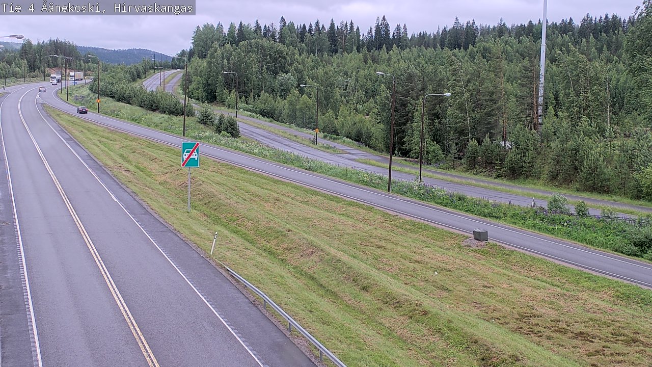 Weather Camera Image Väg 4 Äänekoski, Hirvaskangas, Äänekoski, Keski-Suomi