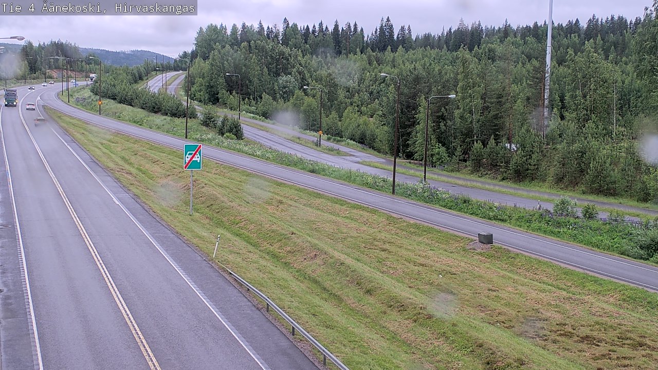 Weather Camera Image Väg 4 Äänekoski, Hirvaskangas, Äänekoski, Keski-Suomi