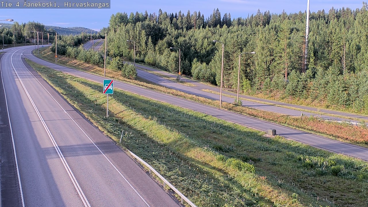 Weather Camera Image Road 4 Äänekoski, Hirvaskangas, Äänekoski, Keski-Suomi