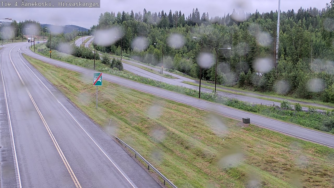 Weather Camera Image Väg 4 Äänekoski, Hirvaskangas, Äänekoski, Keski-Suomi