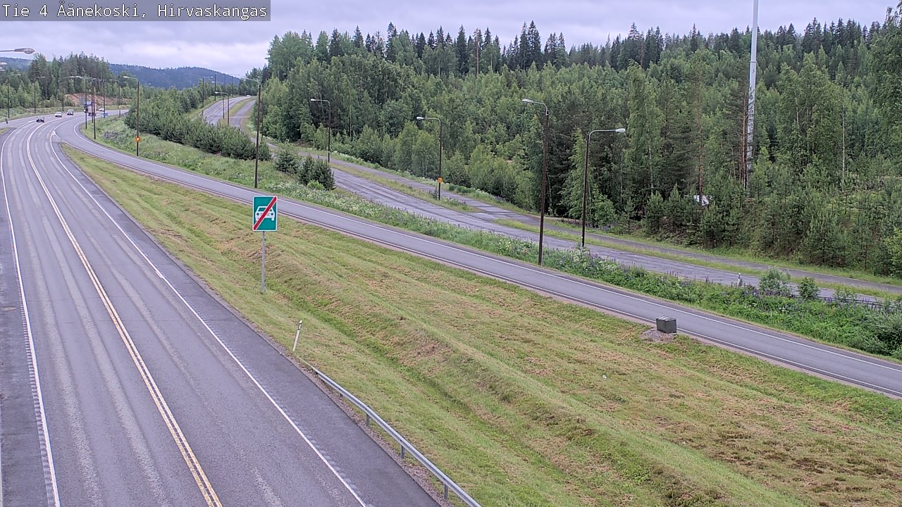 Weather Camera Image Väg 4 Äänekoski, Hirvaskangas, Äänekoski, Keski-Suomi