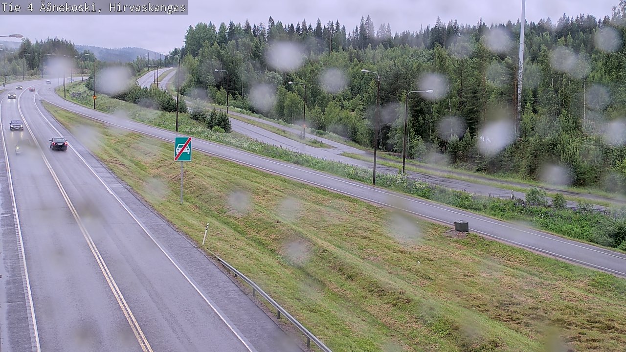 Weather Camera Image Väg 4 Äänekoski, Hirvaskangas, Äänekoski, Keski-Suomi