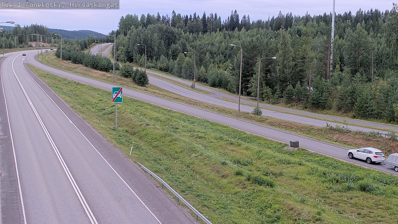 Weather Camera Image Road 4 Äänekoski, Hirvaskangas, Äänekoski, Keski-Suomi