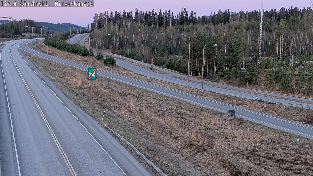 Weather Camera Image Väg 4 Äänekoski, Hirvaskangas, Äänekoski, Keski-Suomi