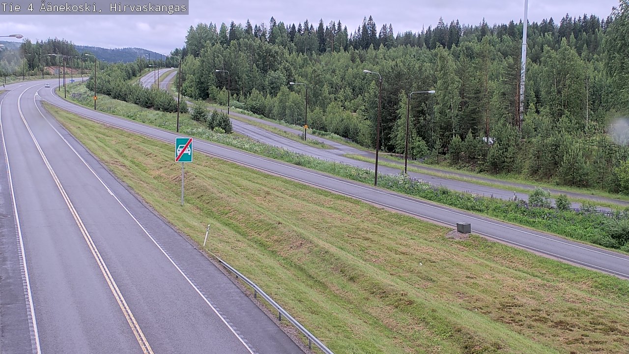 Weather Camera Image Väg 4 Äänekoski, Hirvaskangas, Äänekoski, Keski-Suomi