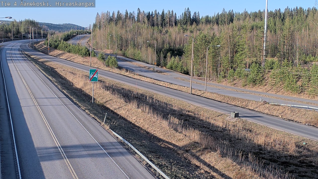 Weather Camera Image Road 4 Äänekoski, Hirvaskangas, Äänekoski, Keski-Suomi