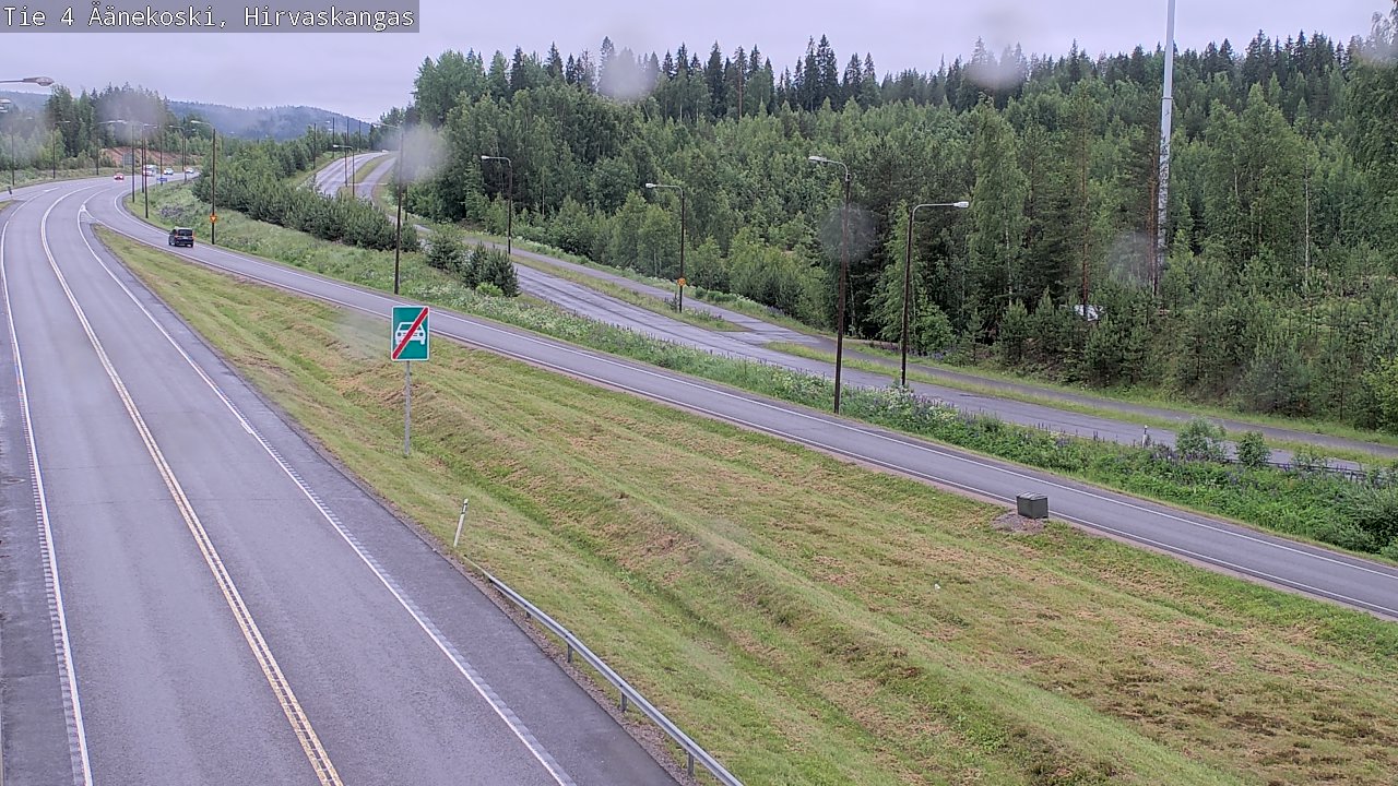 Weather Camera Image Väg 4 Äänekoski, Hirvaskangas, Äänekoski, Keski-Suomi